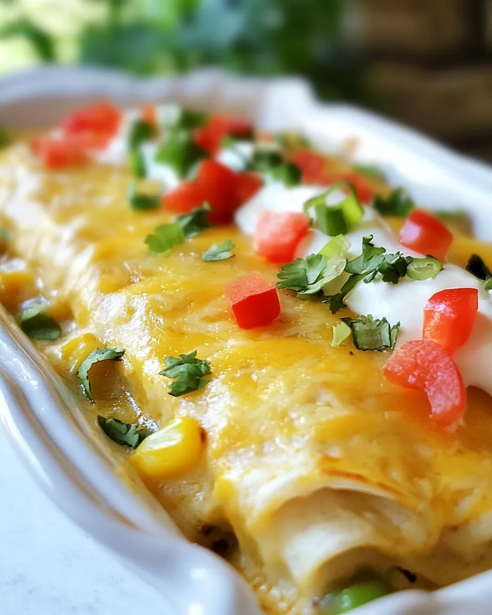 Delicious Sweet Corn and Chicken Enchiladas recipe image