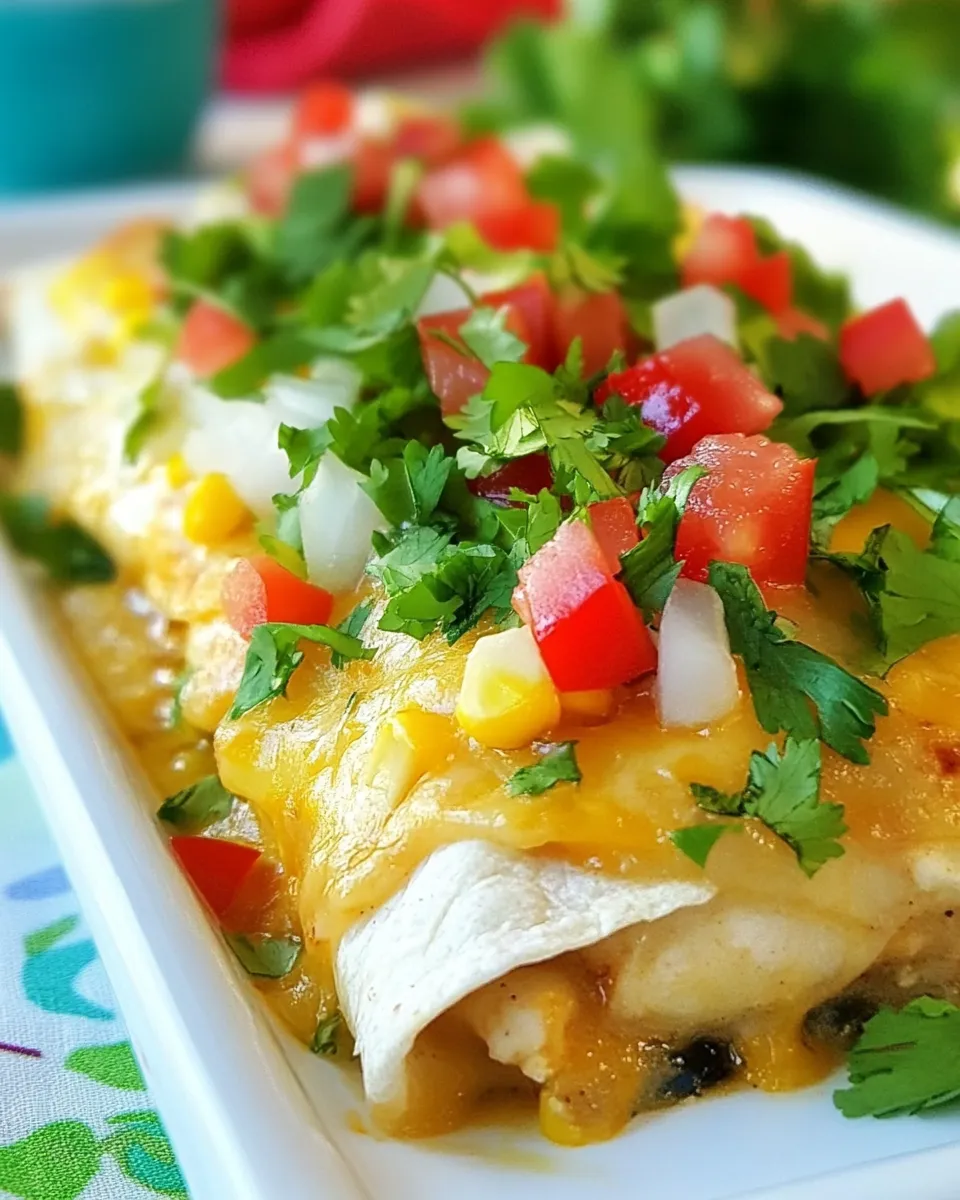 Homemade Sweet Corn and Chicken Enchiladas dish photo