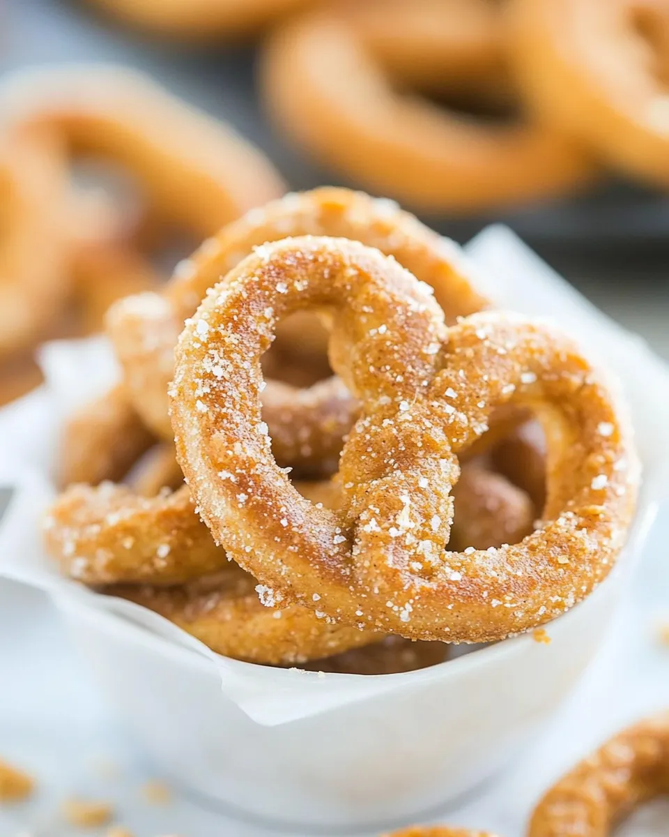 Delicious Sweet and Spicy Pretzels food shot