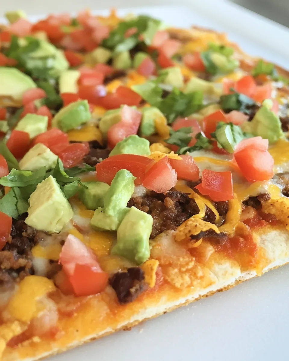 Delicious Taco Pizza Recipe (with Doritos!) image