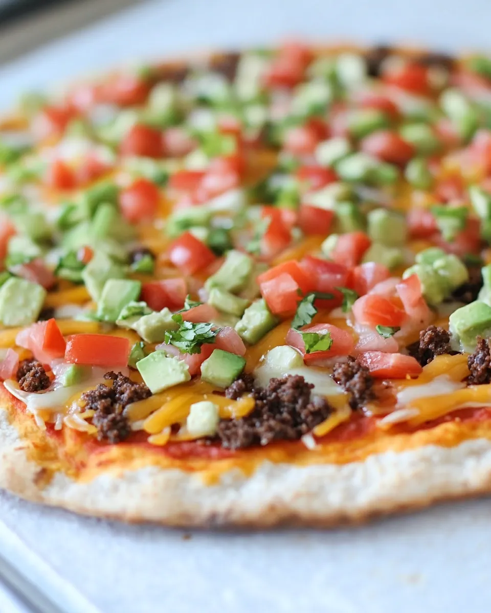 Savory Taco Pizza Recipe (with Doritos!) shot