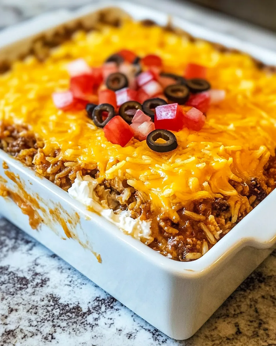 Classic Taco Sour Cream Rice Bake image