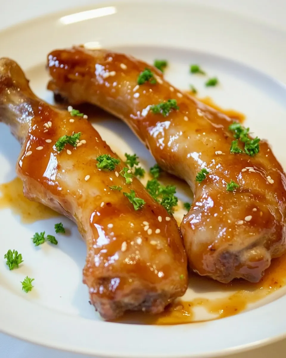 Delicious Teriyaki Drumsticks shot