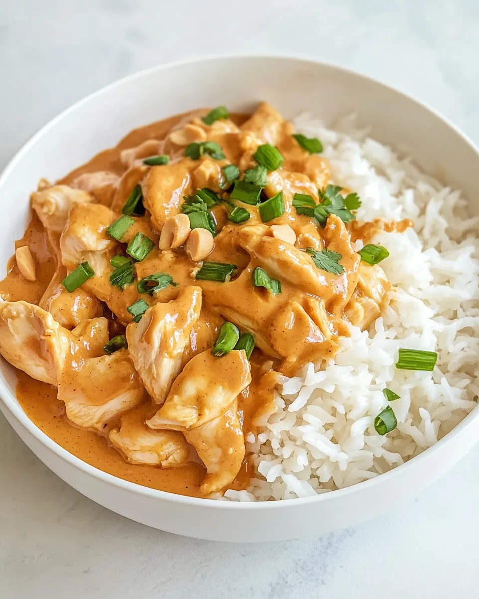 Delicious Thai Chicken with Peanut Sauce: Better Than Takeout image