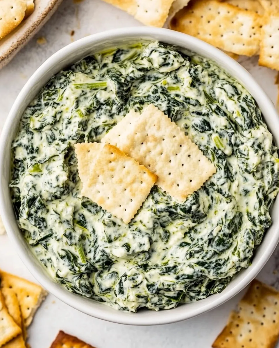 Delicious The BEST EVER Vegan Spinach Dip shot