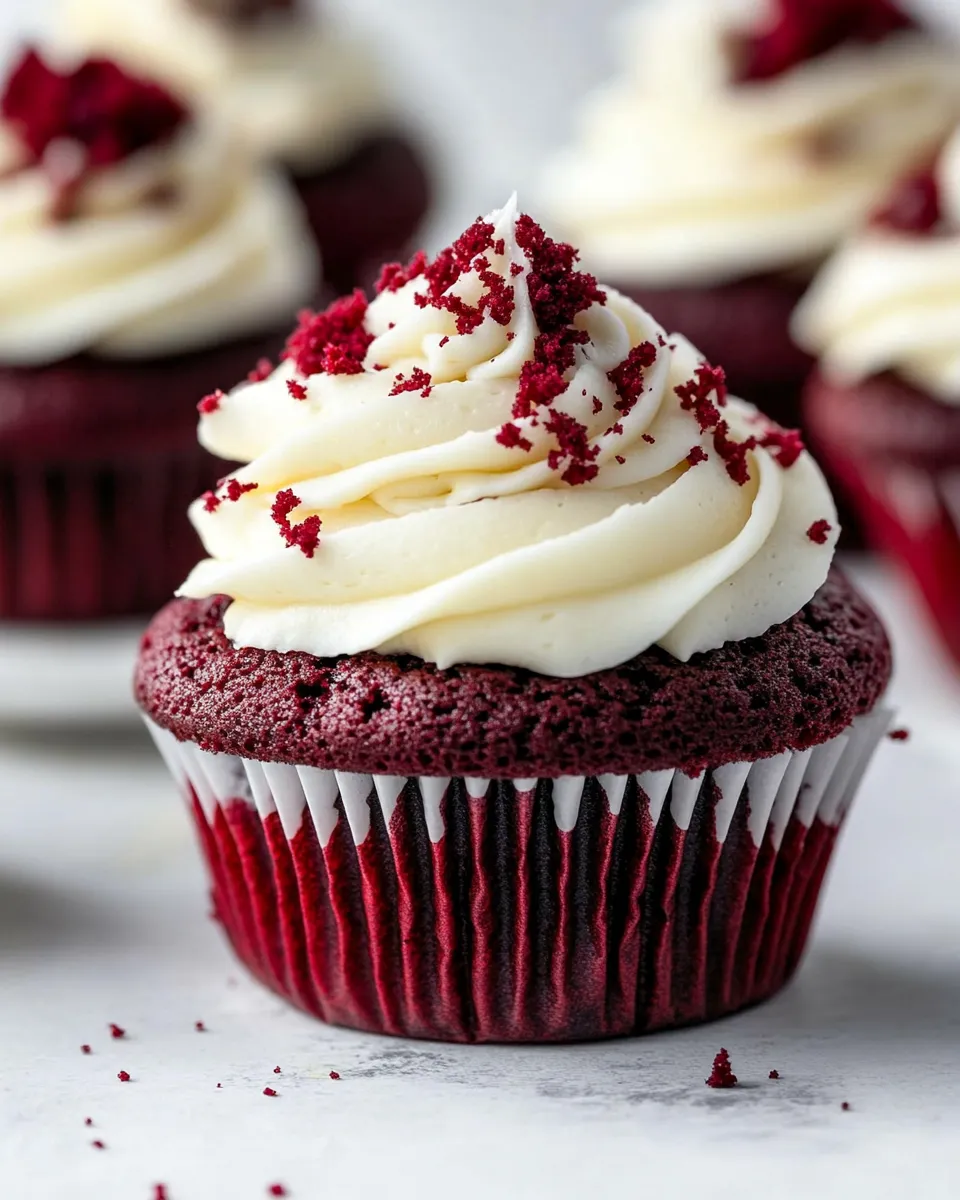 Classic The BEST Red Velvet Cupcakes with Cream Cheese Frosting image