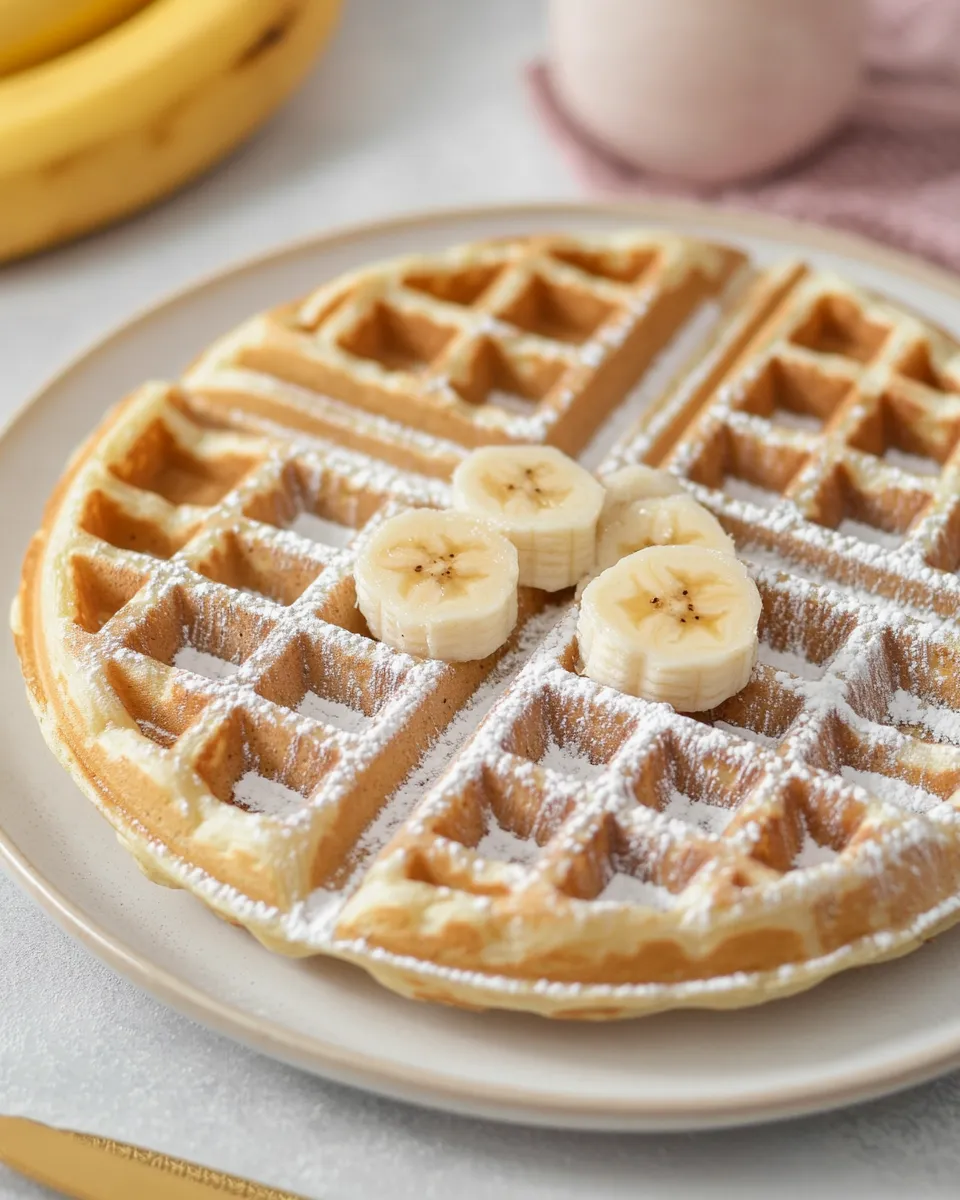 Delicious The Best Banana Waffles shot