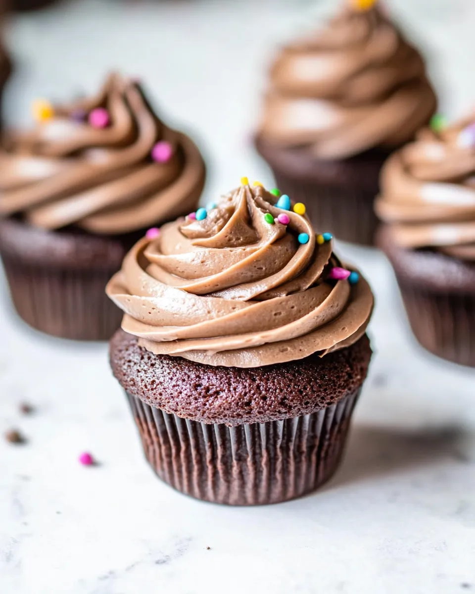 Amazing The Best Chocolate Birthday Cupcakes with Fudgy Chocolate Buttercream. image