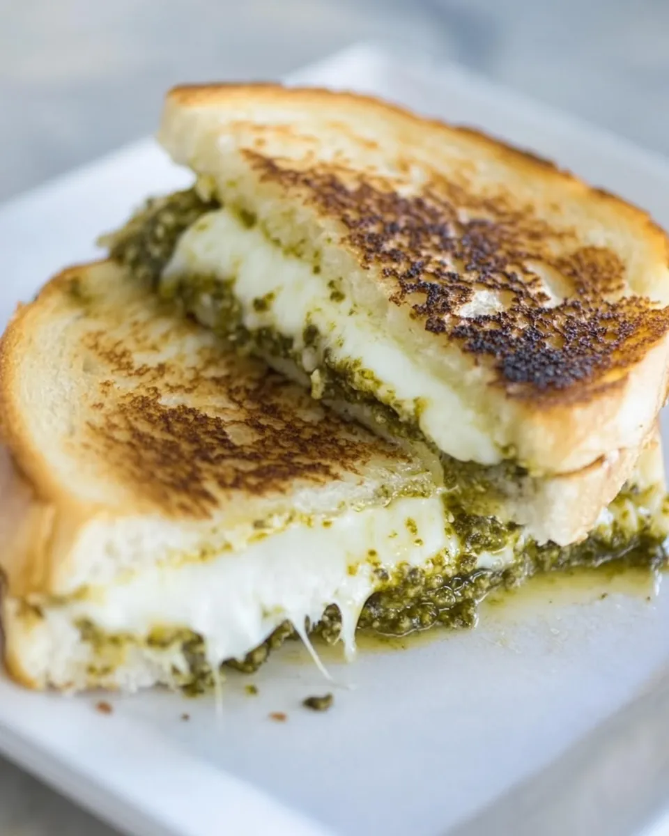 Homemade The Best Pesto Grilled Cheese photo
