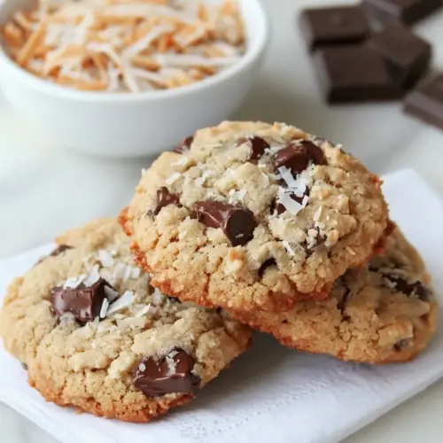Homemade Toasted Coconut Chocolate Chunk Cookies photo