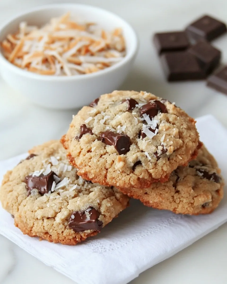 Homemade Toasted Coconut Chocolate Chunk Cookies photo