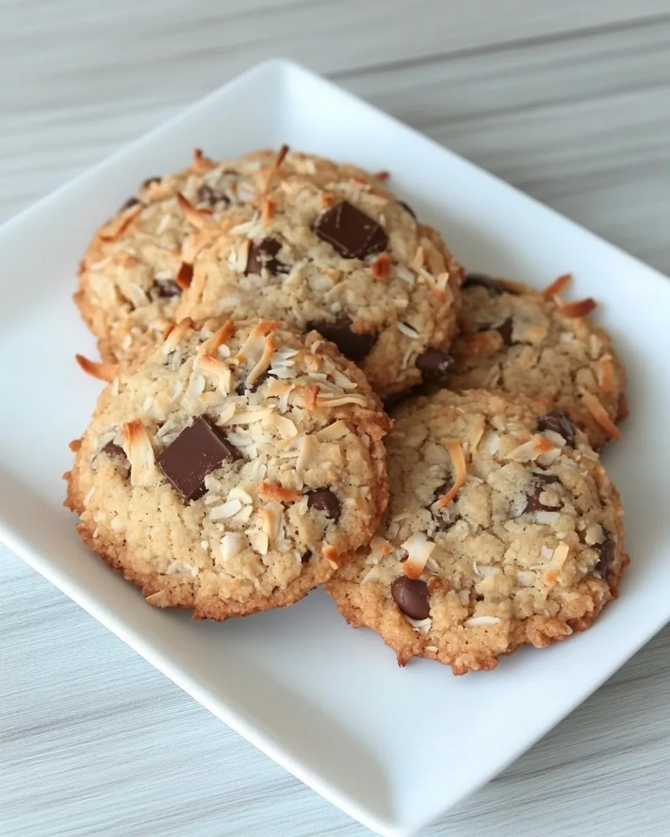 Easy Toasted Coconut Chocolate Chunk Cookies recipe photo