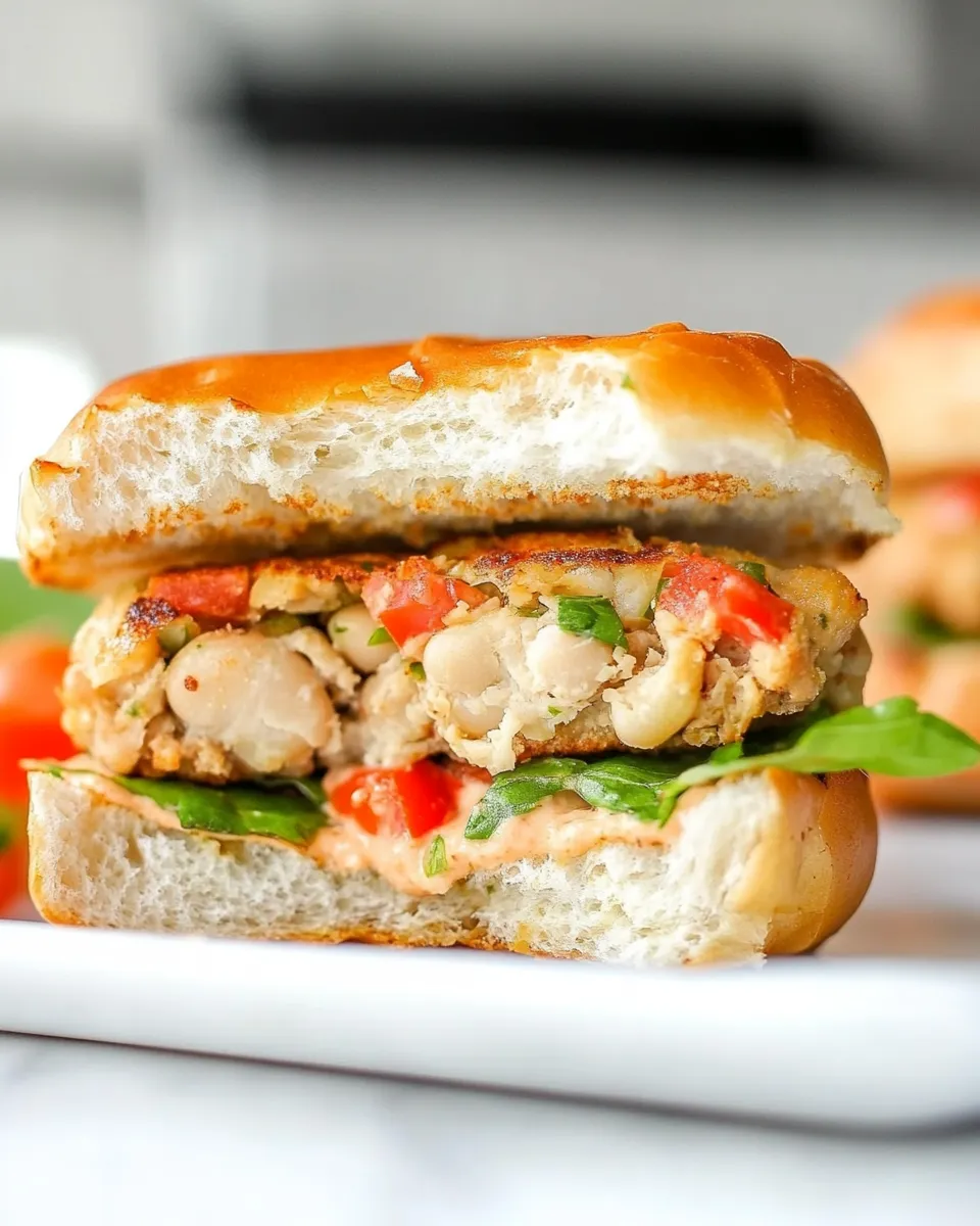 Delicious Turkey White Bean Burgers shot