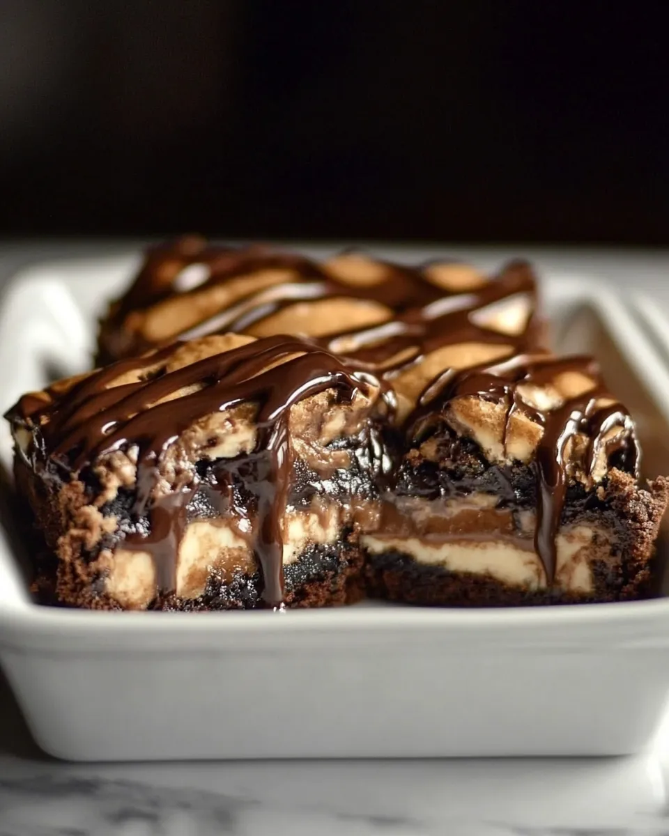 Classic Twix Brownies shot