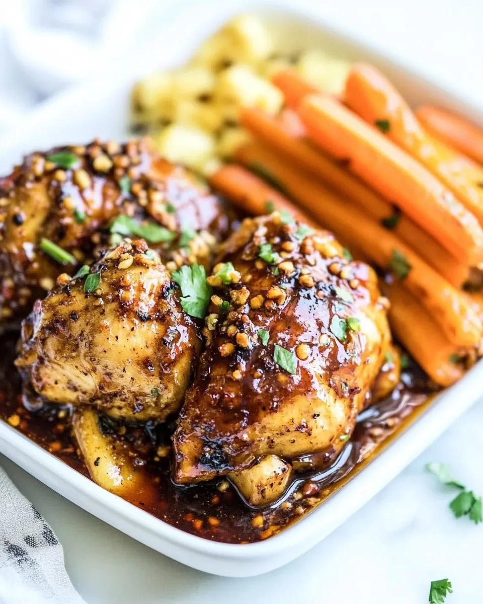 Quick Two Serving Healthy Honey Chicken and Vegetables image