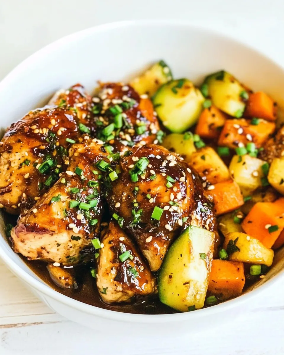 Delicious Two Serving Healthy Honey Chicken and Vegetables recipe photo