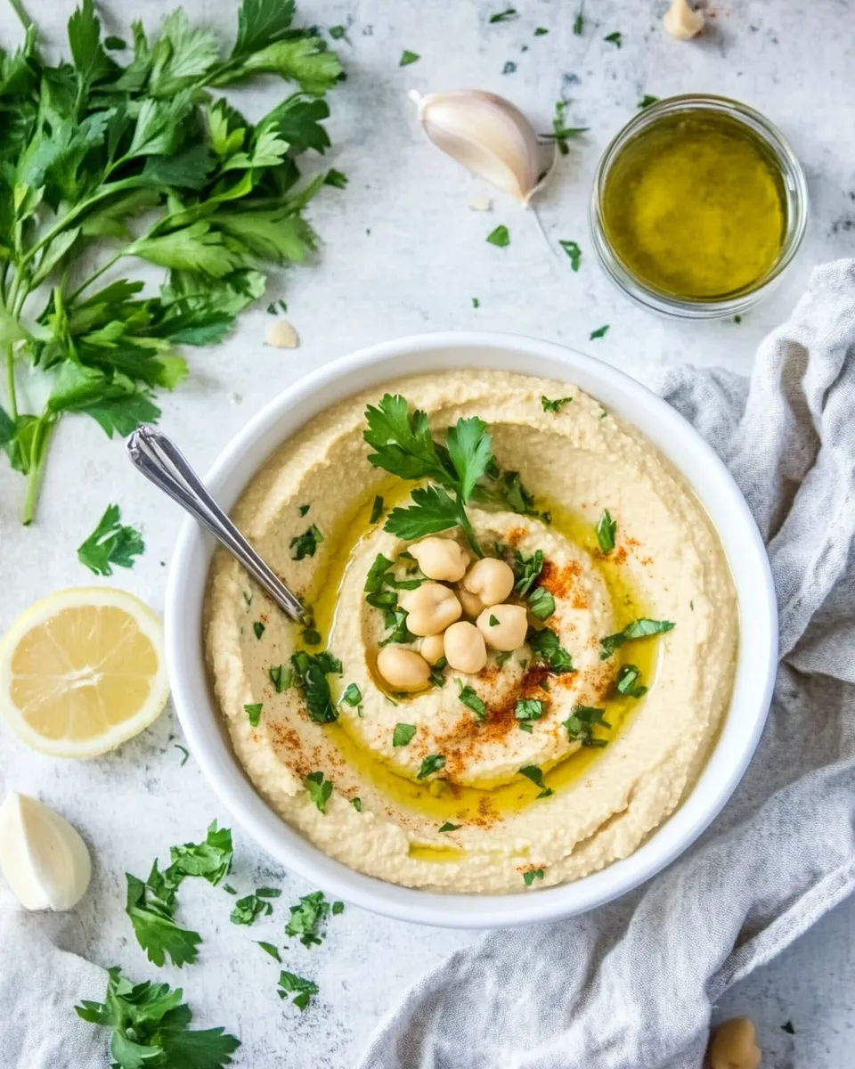 Delicious Ultimate Hummus Dip shot