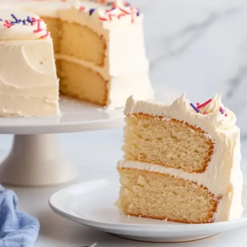 Homemade Vanilla Cake Recipe with Vanilla Buttercream (The Best!) photo