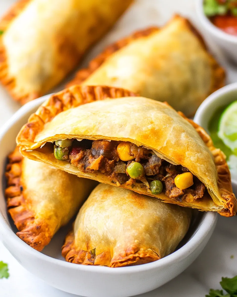 Delicious Vegan Empanadas shot