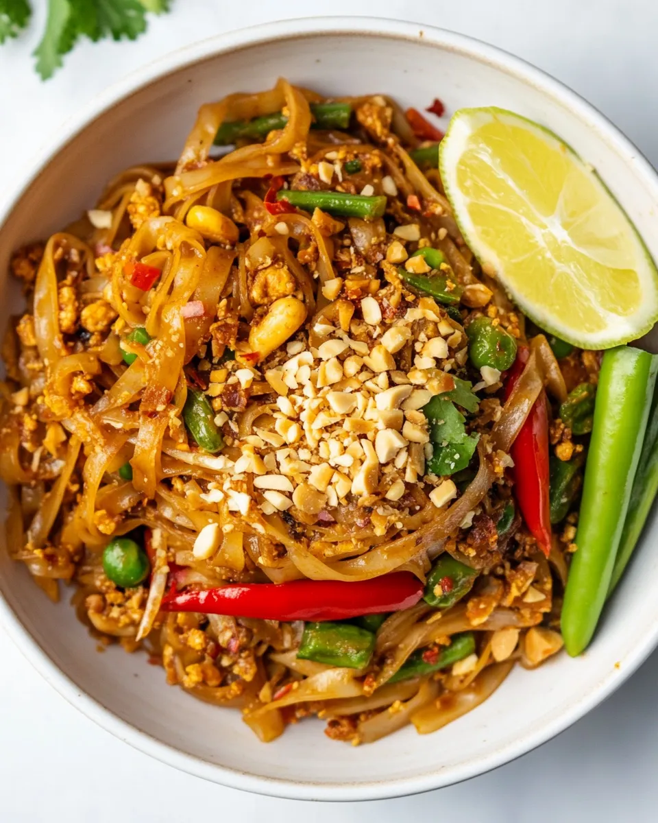 Healthy Vegan Pad Thai shot