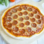 Homemade Vegan Pepperoni Pizza photo