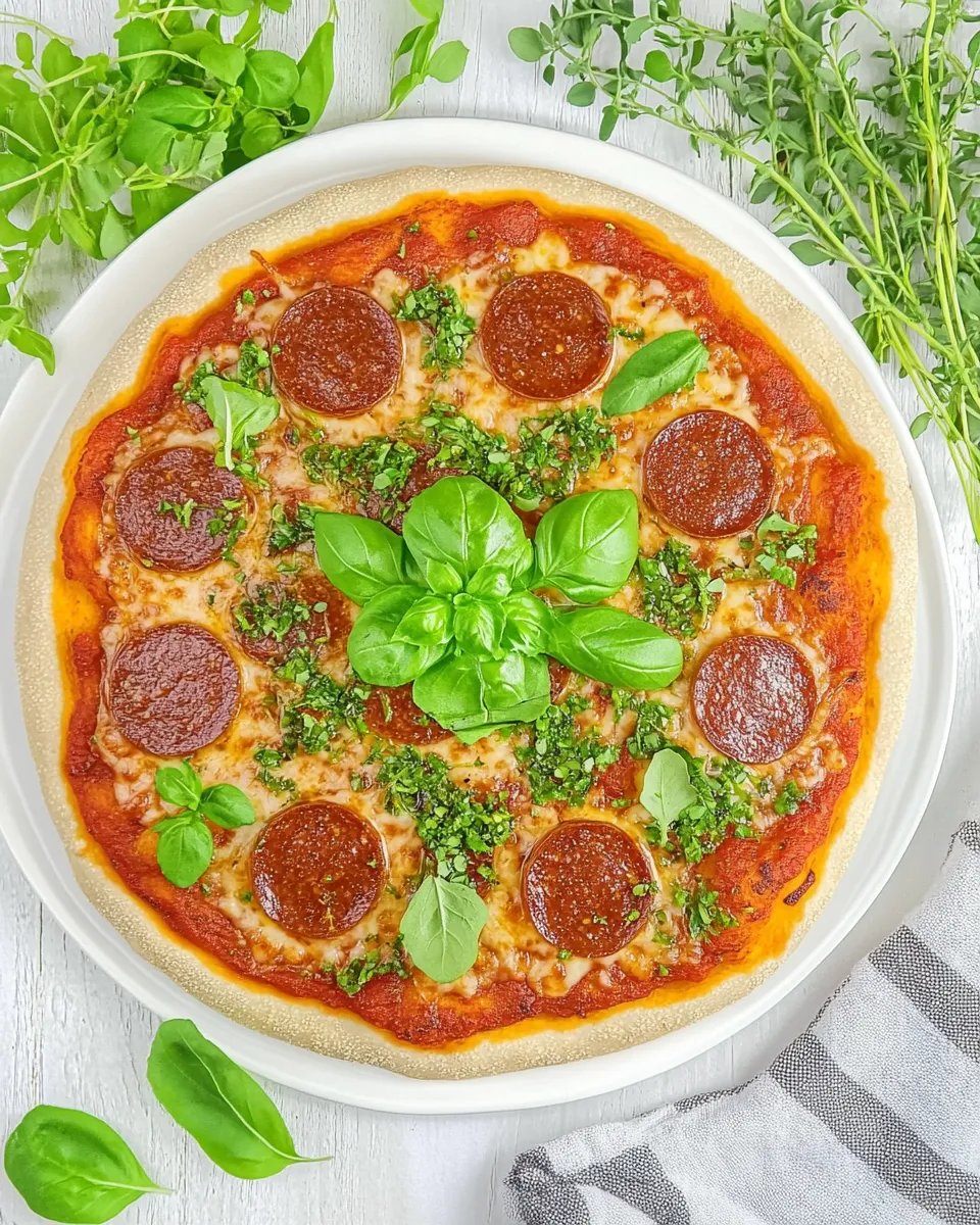 Easy Vegan Pepperoni Pizza recipe photo