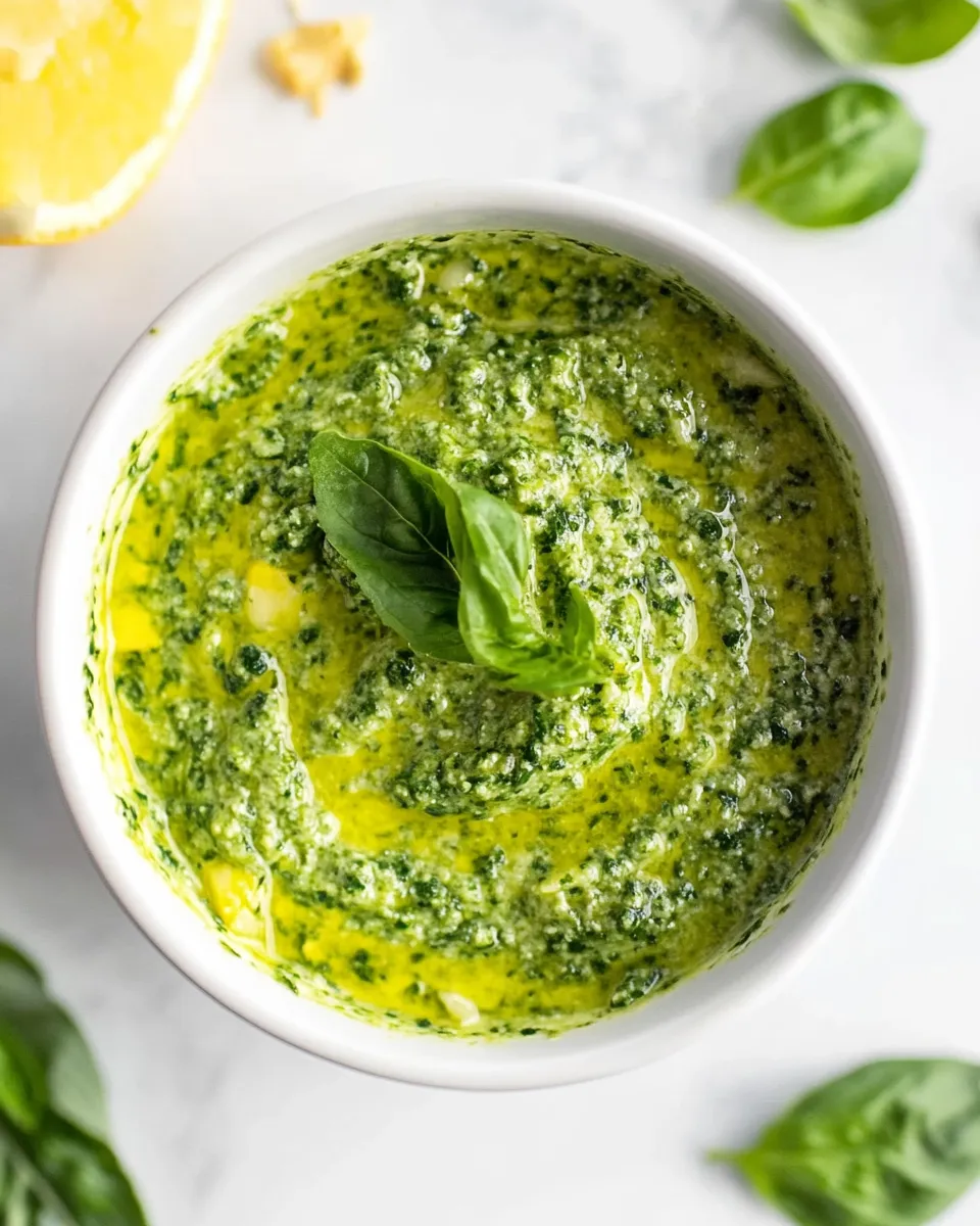 Delicious Vegan Pesto shot