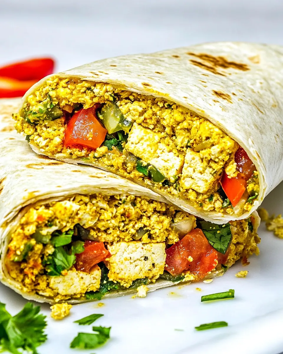 Classic Vegan Tofu Breakfast Burritos recipe image