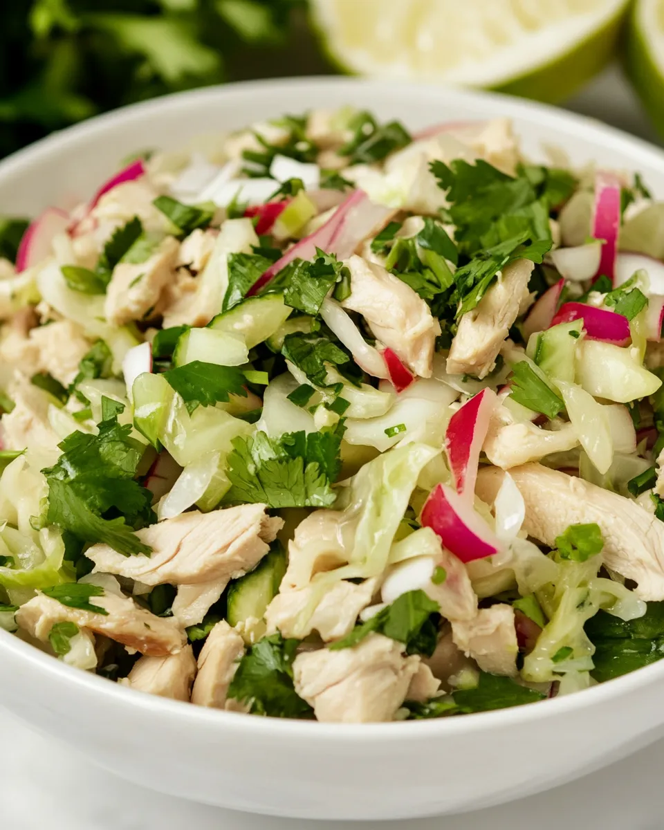 Homemade Vietnamese Chicken Salad with Cabbage photo