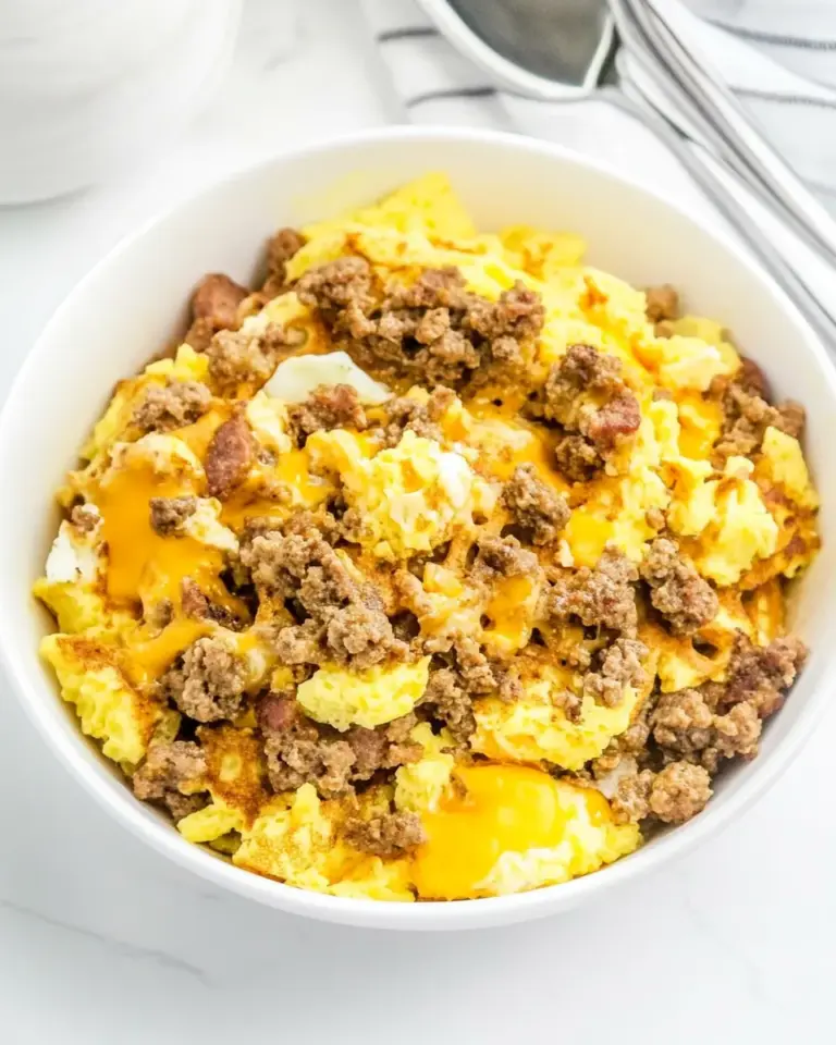 Homemade Waffle House Sausage, Egg, and Cheese Hashbrown Bowl photo