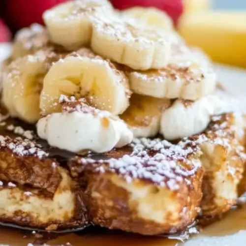 Homemade White Chocolate Banana Bread French Toast photo