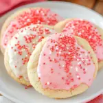 Homemade White Chocolate Dipped Strawberry Cookies photo