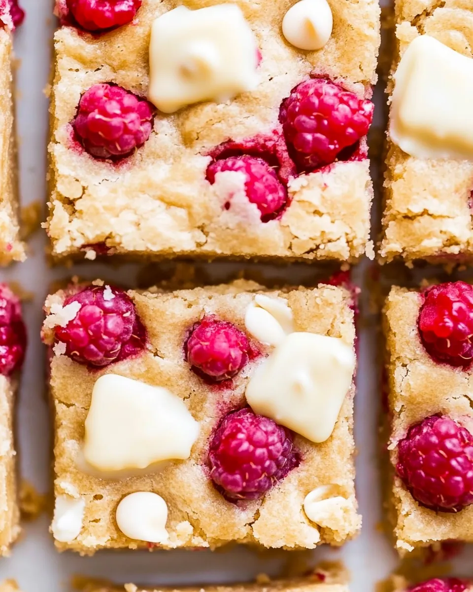 Classic White Chocolate Raspberry Blondies image