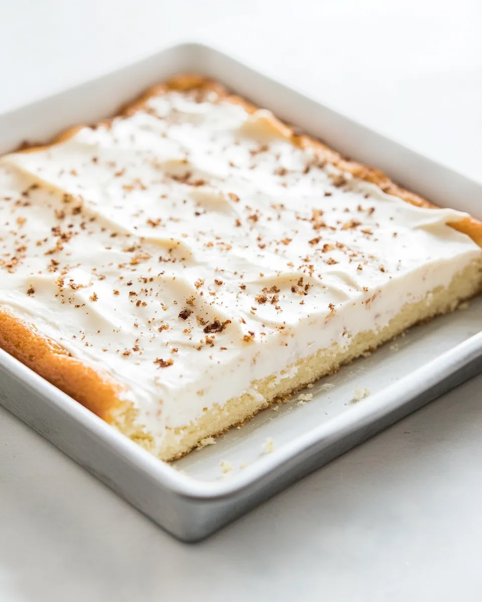 Homemade White Texas Sheet Cake photo