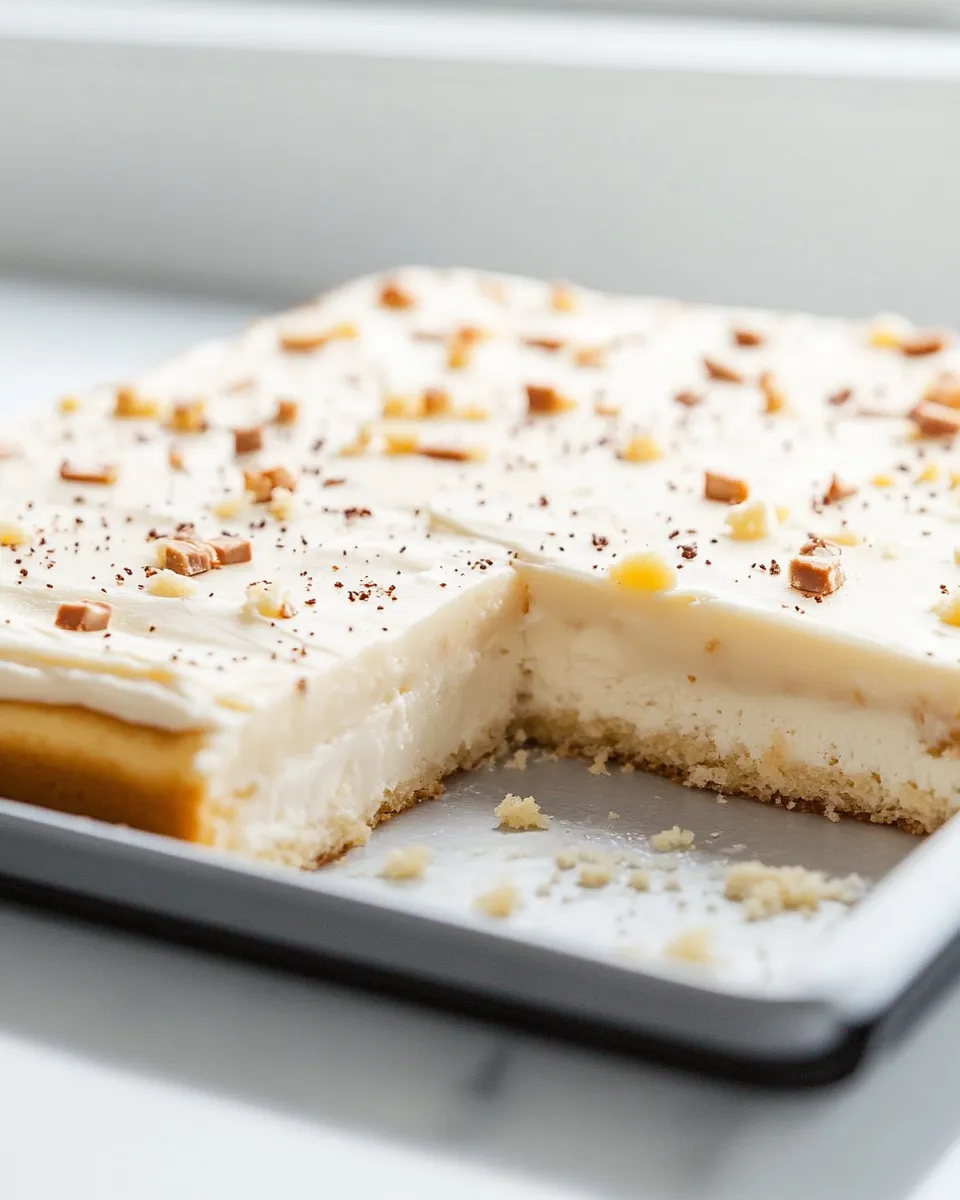 Delicious White Texas Sheet Cake shot
