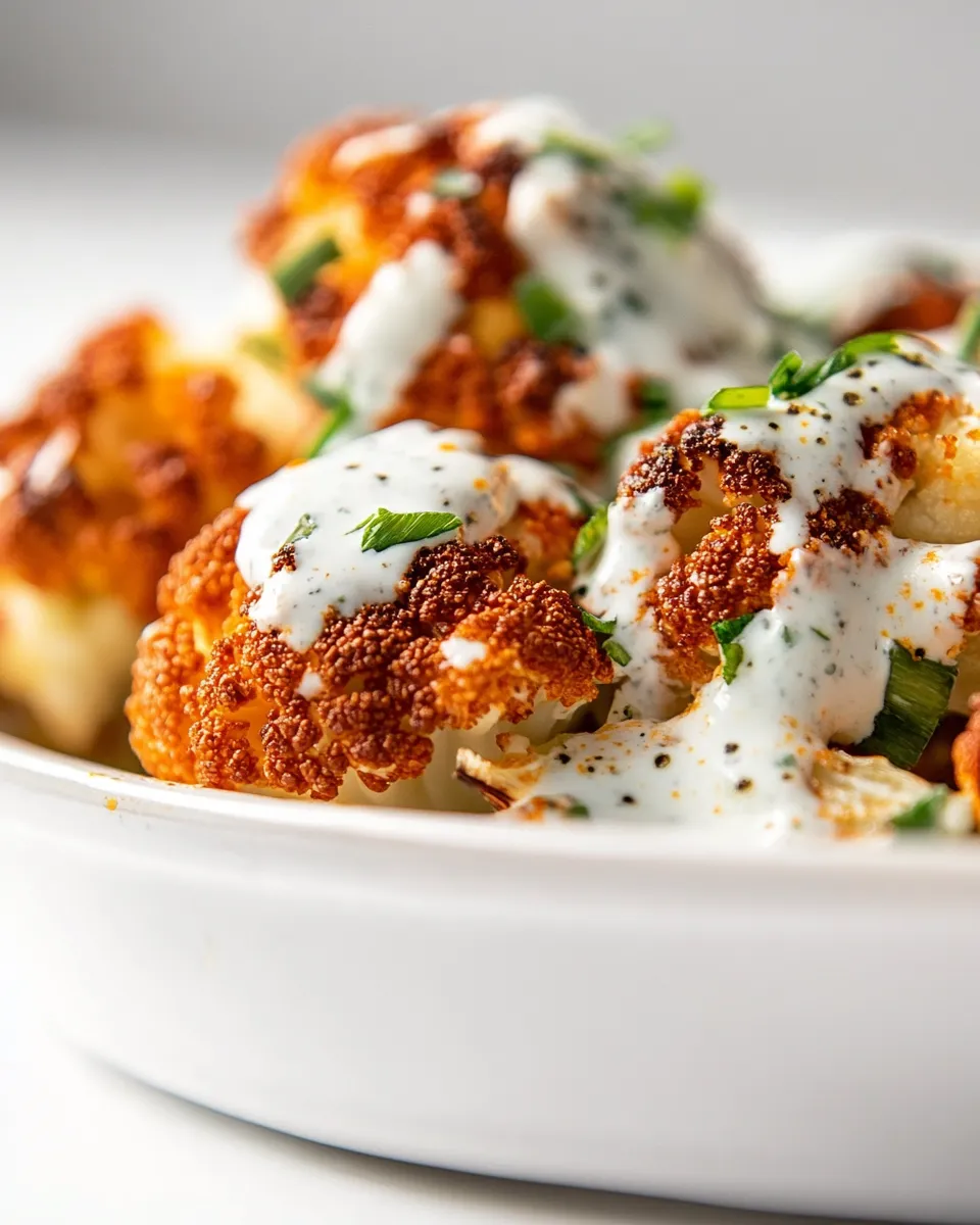 Simple Whole Roasted Buffalo Cauliflower. photo