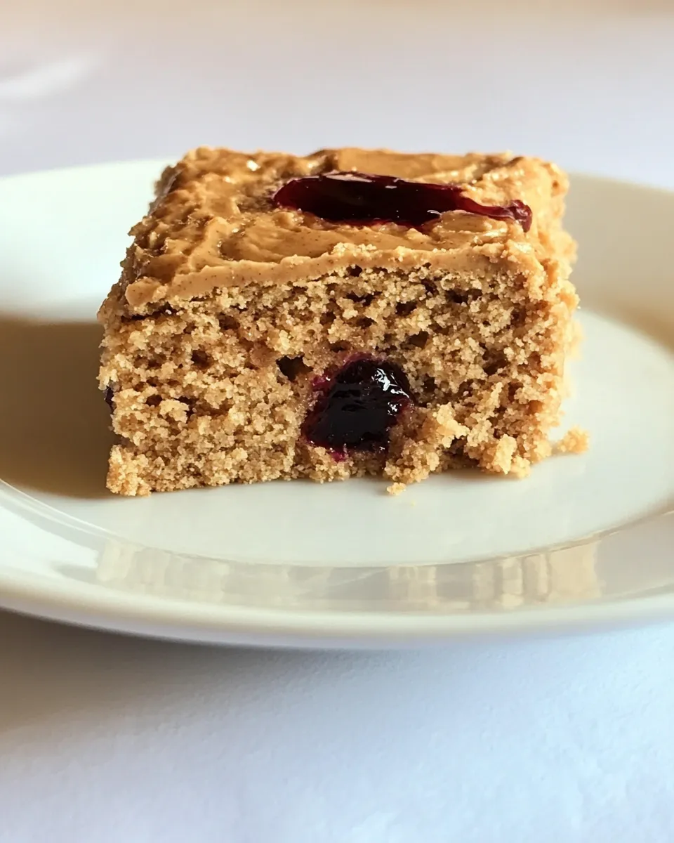 Sweet Whole Wheat Peanut Butter and Jelly Snack Cake. picture