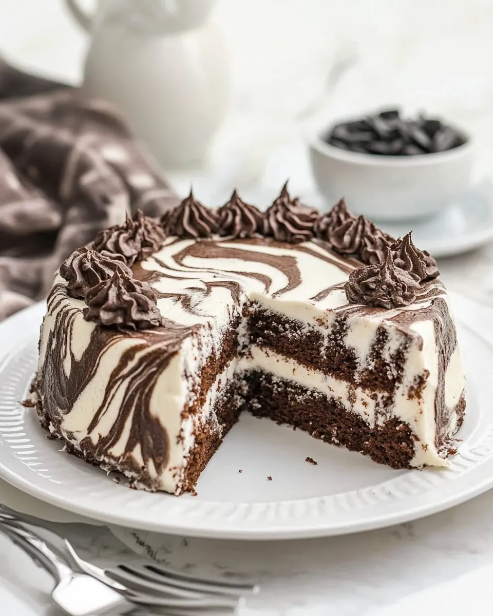 Easy Zebra Cake Recipe shot